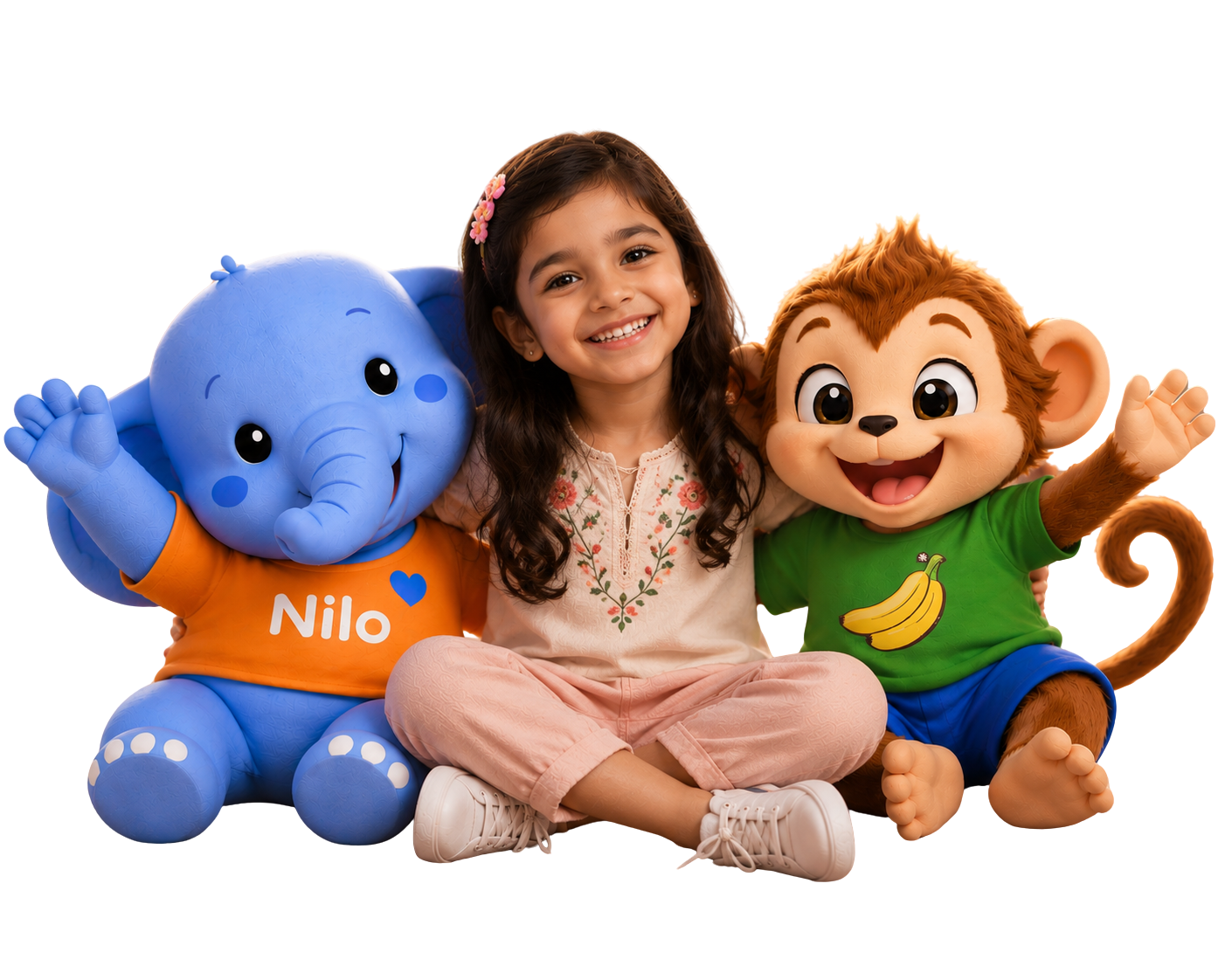 Happy child with toys